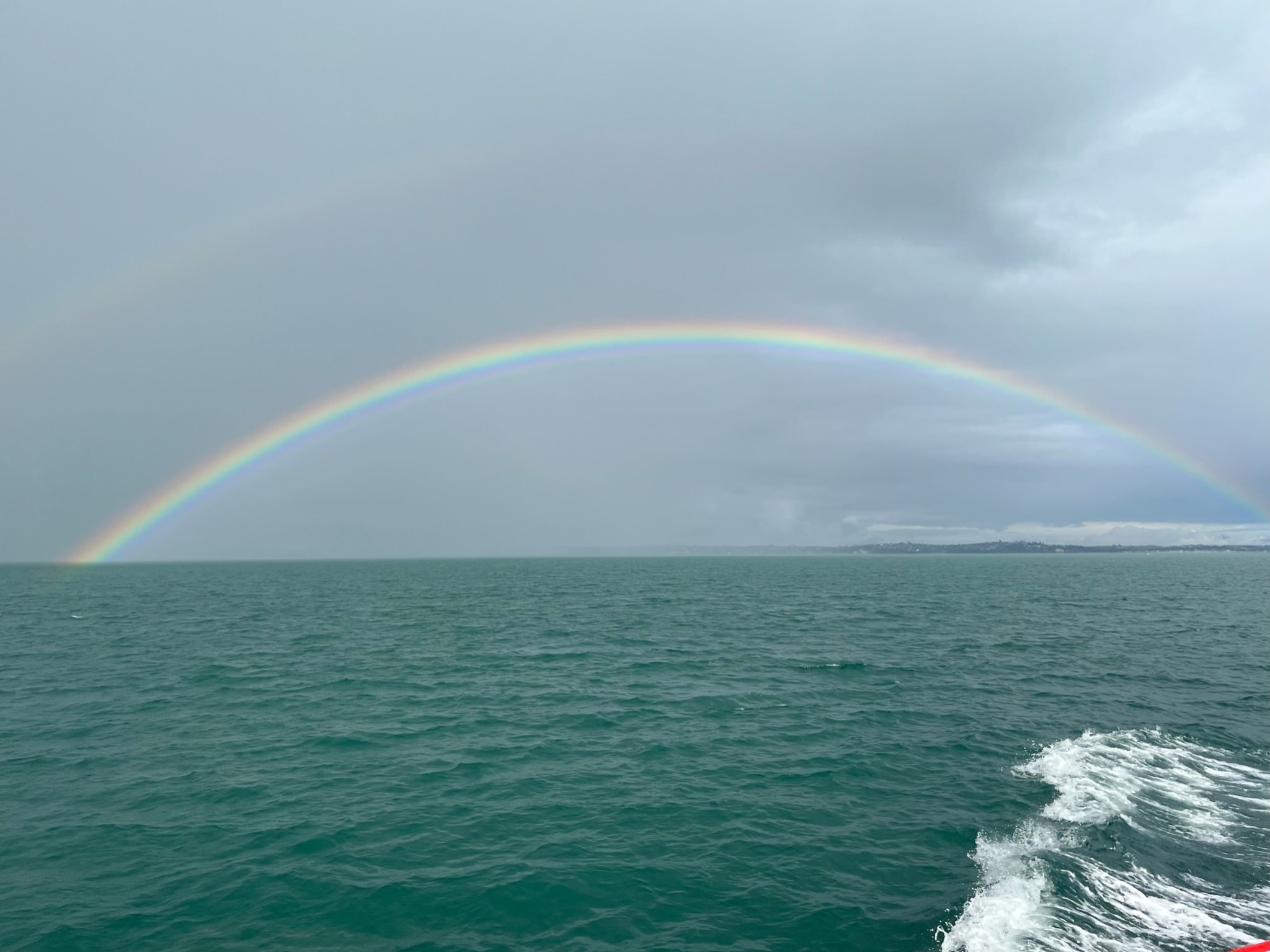 Rainbow over the ocean